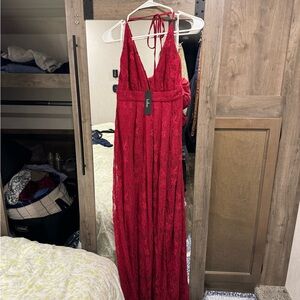 Never Worn! Tags still attached! Beautiful Red LuLus floor length red dress